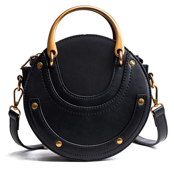 

fashion new handbag pu leather shiny mini cute large ear round bag shoulder messenger bags 17*17*8cm