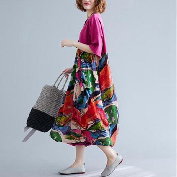 

2020maternity dress summer dresses women plus size casual short sleeve cotton women dress large size dresses for, White