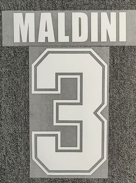 

1995-1998 retro #3 maldini nameset printing name number iron on transfer badge