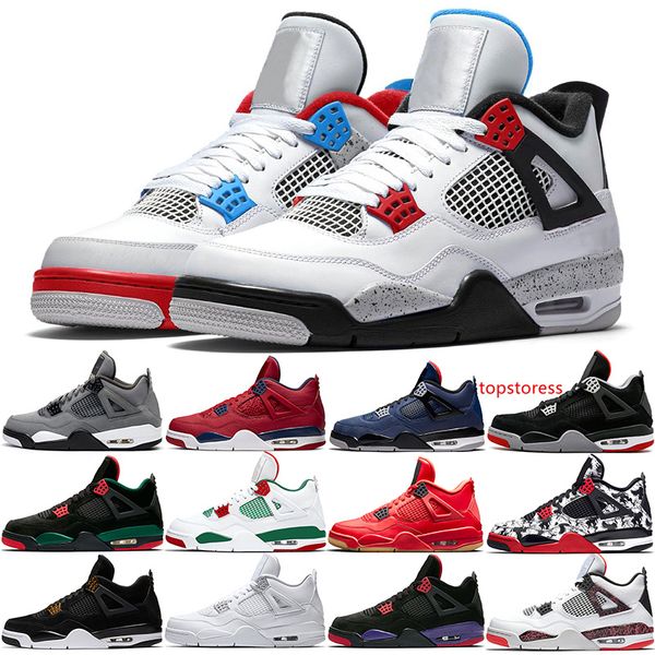 

4s men basketball shoes what the 4 wholesale chaussures bred fiba cool grey loyal blue ourdoor mens trainers sports sneakers size 40-47