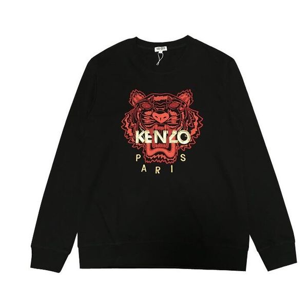 

19 tiger head letter print men hoodie coat o cotton exyxxl 13 kenzo weat hirt harajuku men women tiger top treetwear weat hirt, Black