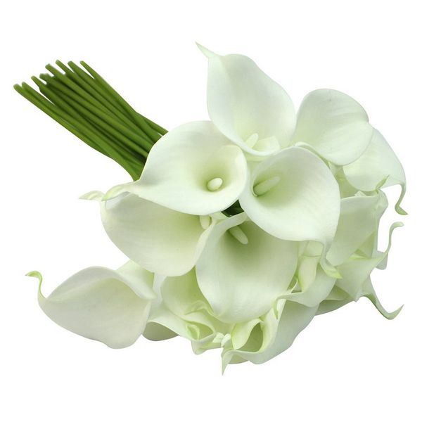 

calla lily bridal wedding party decor bouquet 20 heads latex touch flower bunch