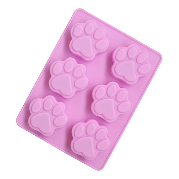 

new 6 cavities cat feet handmade soap mold silicone mold diy baking mold diy kitchen cake accessories wh0184