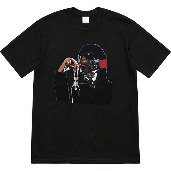 

designer mens brand t-shirt clothing letter streetwear creeper p print tee box logo casual cotton skateboard t shirt top, White;black
