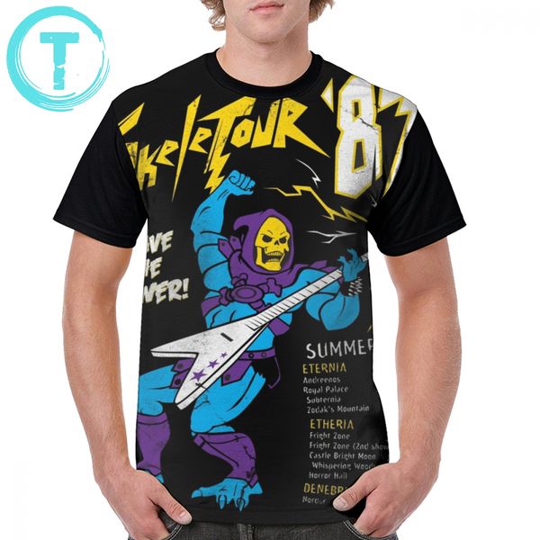 

skeletor t shirt skeletour t-shirt short sleeve print graphic tee shirt summer 100 cotton funny xxx mens tshirt, White;black