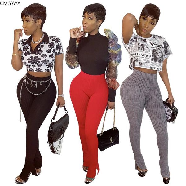 

2020 summer women pants high waist leggings hip hop trousers knitted open fork night club bandage pants sweatpants gl8097, Black;white