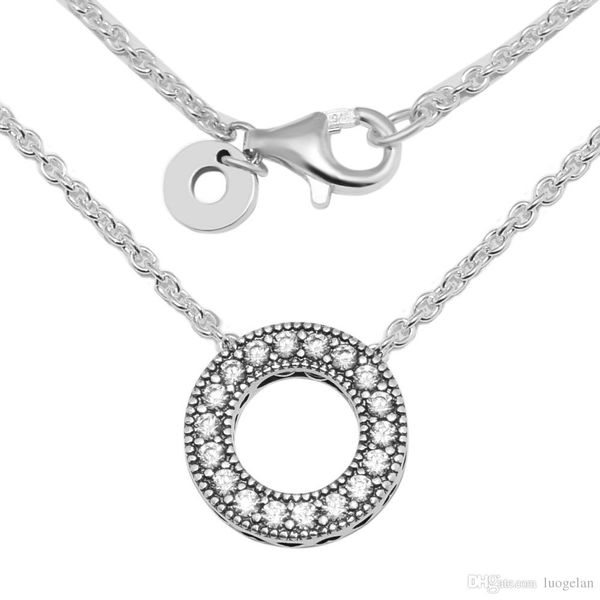 

2018 autumn 925 sterling silver hearts necklace fashion pendant fits for women jewelry making necklace