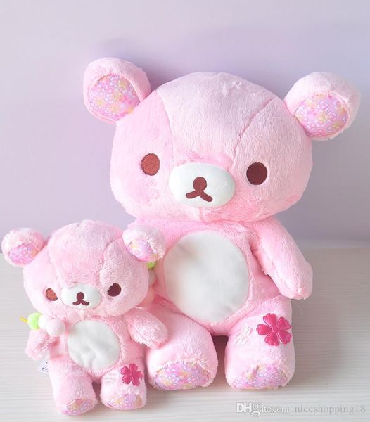 

pink rilakkuma bear plush toys 20cm soft relax bear stuffed toy animals doll baby kids pillow toys valentine's gifts t421