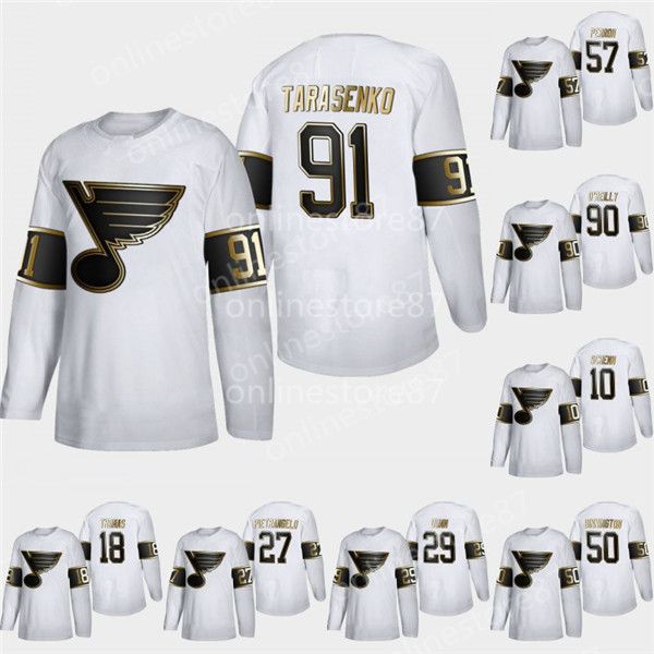 

91 vladimir tarasenko 2020 st louis blues jersey ryan o'reilly david perron colton parayko binnington vince dunnalex pietrangelo robert, Black