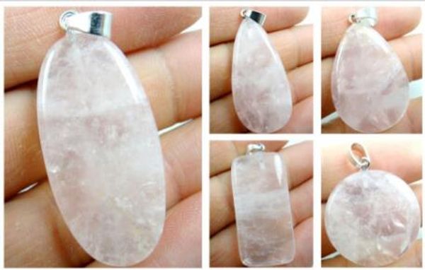 

природные бирюза кварцевый камень круглый прямоугольник teardrop подвеска для ювелирных изделий diy изготовление ожерелье аксессуары, Silver
