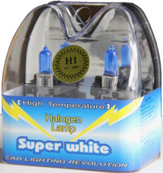 

2pcs h1 100w 5000-6000k 1600lm white light car bulbs white light and car headlamp halogen hernia(dc/ 12v
