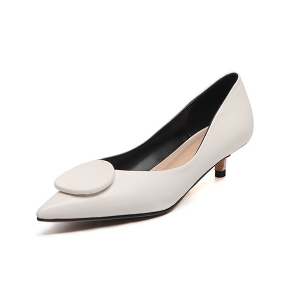 

most popular white heels pumps shoes for women low heel office pumps shoes, Black