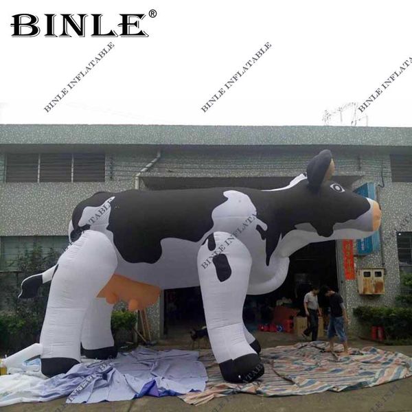 

яркий дизайн 6ml большой надувное молока корова надувной молочный скот для сельскохозяйственной рекламы