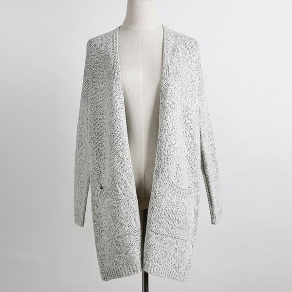 

newly women knitted sweater casual cardigan long sleeve jacket coat outwear plus size vk-ing, White