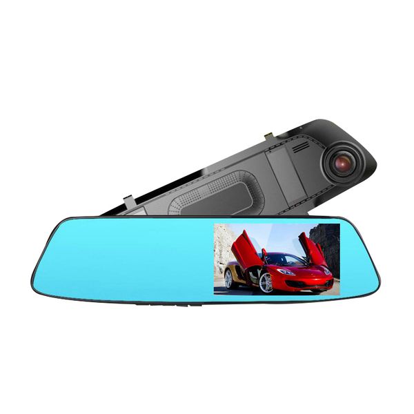 

64g touch screen car dvr dash cam hd 5-inch dual lens rear-view mirror recorder wholesale reverse image manufacturer
