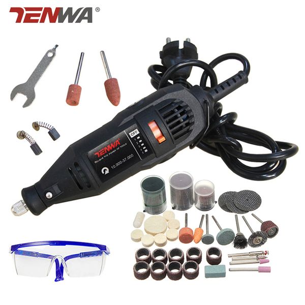 

tenwa 180w electric engraver grinder mini drill variable speed electric rotary tool set grinder 110pcs dremel accessories diy 20