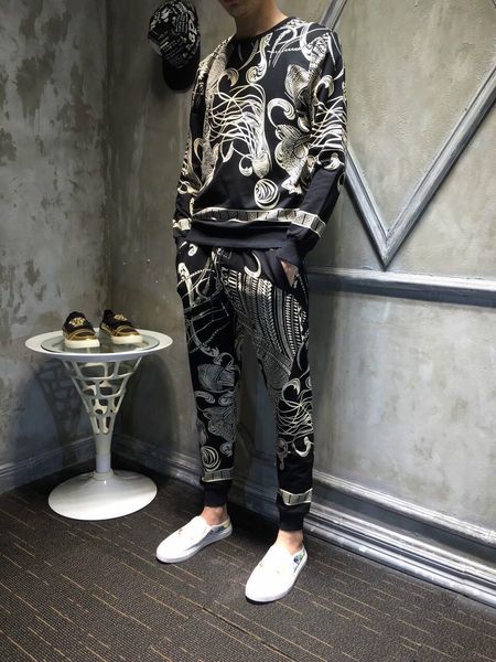 

2019 designer brand tracksuit italy stars mens tracksuit sport sweatshirt casual men jacket human head logo -4xl, Gray
