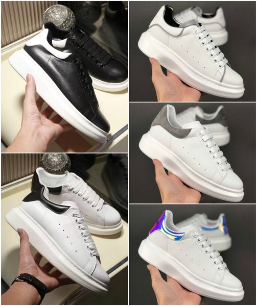 

designer men women sneaker casual shoes fashion smart platform trainers luminous fluorescent shoe snake back leather chaussures pour hommes, Black