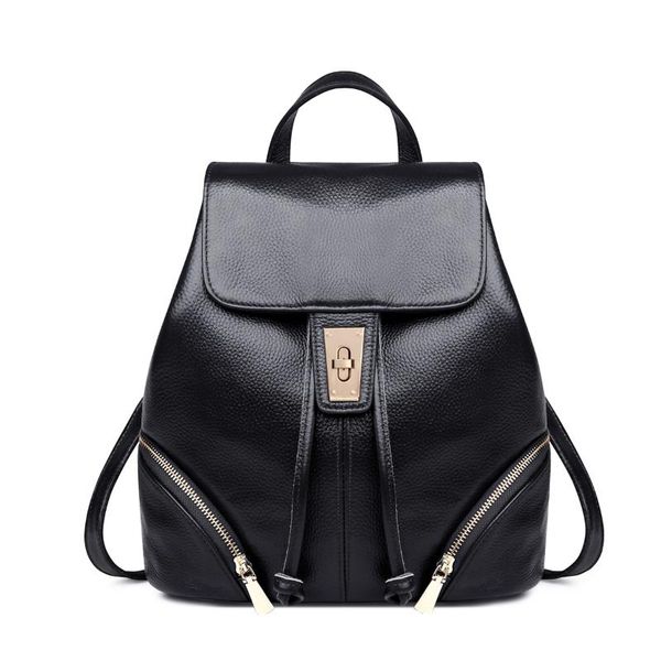 

новый досуг всего матч женских bagpack 100% натуральная кожа большая емкости для путешествий женского bagpack двойной молния опрятного мешок