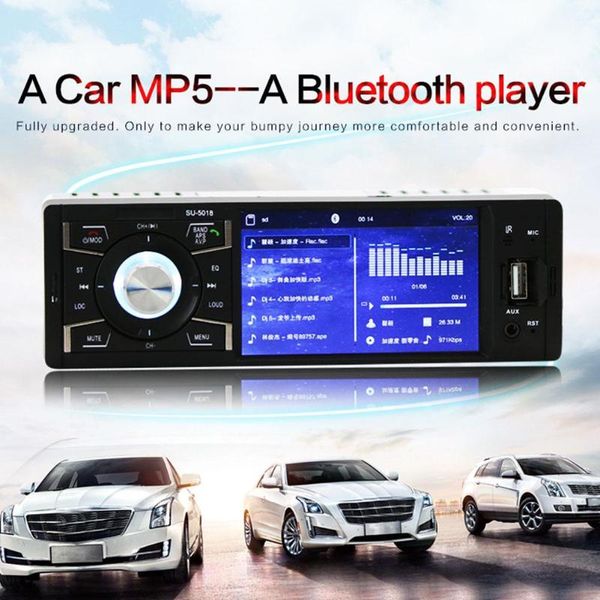 

5018 4.1 inch car mp3 / mp5 player car fm radio bluetooth call u disk card aux radio with 4 led rear camera/8 led rear camera