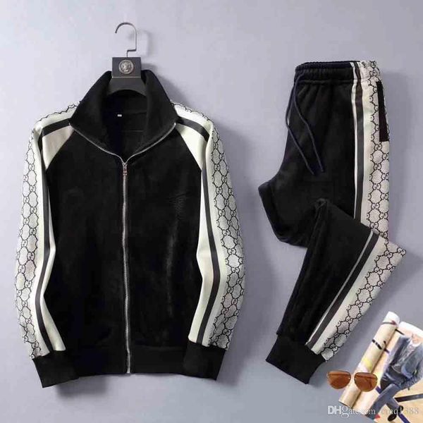 

luxury brand ad мужчины наборы с капюшоном костюм трек потовых костюмы stripes мужской sweatsuit мужские спортивные костюмы мужская одежда м, Gray