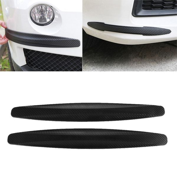 Black Carbon Fiber Style Anti-scratch Bumper Corner Guard Protector Strip