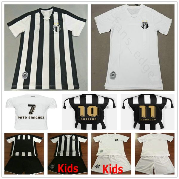 

2019 2020 santos fc soccer jersey 19 20 santos home away white black soteldo rodrygo pato sanchez renato sasha football shirts size s-xxl, Black;yellow