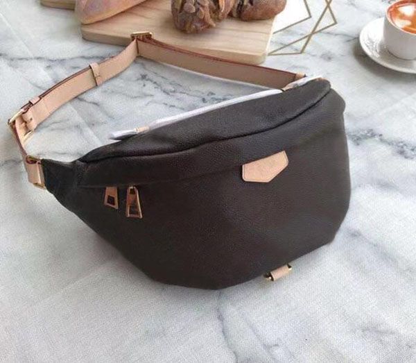 

luxury bag women men cross body belt bag autn material waist bags bumbag leather cross fanny pack classic flowers brown shoulder bags m43644
