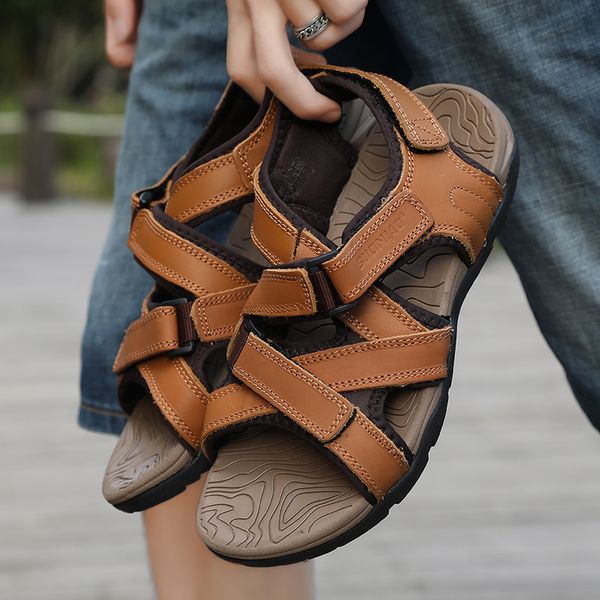 

yrrfuot men's summer sandals fashion outdoor casual shoes comfortable open-toe beach shoes man fishing, Black