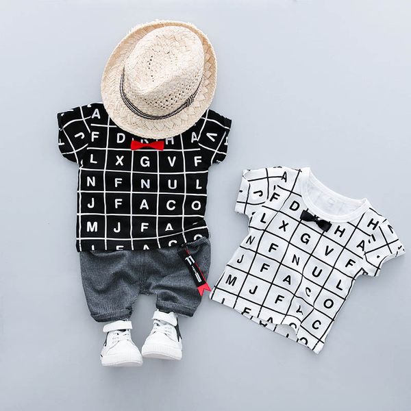 

hylkidhuose детские летние мальчики одежда устанавливает письмо нашивка футболка шорты младенческой хлопок одежда наборы дети детские праздн, White