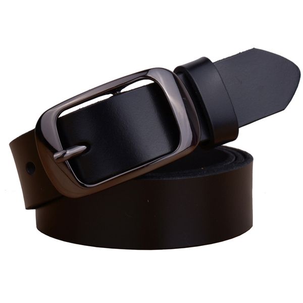 

factory direct quality assurance price new fashion cowskin leather brief women strap designer casual belt c19010301, Black;brown