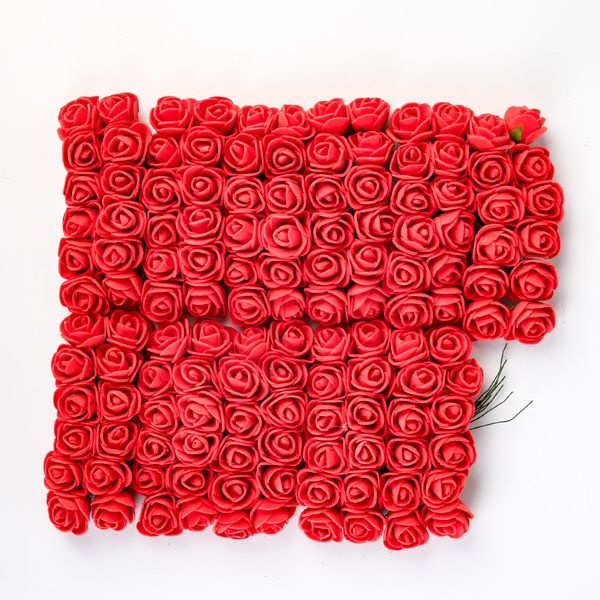 

144pcs 2cm mini foam rose artificial flower bouquet multicolor rose wedding flower decoration scrapbooking fake rose flower