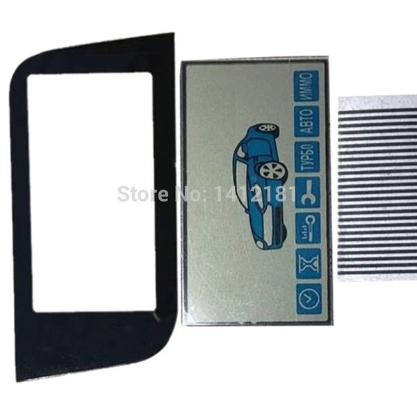 

50 pcs/lot a93 lcd display zebra paper + keychain case glass for starline a93 lcd remote control key chain display zebra stripes car