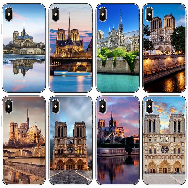 

or iphone 11 pro xs max xr phone case france paris notre dame 6 7 8 x plus luxury soft cell phone cases