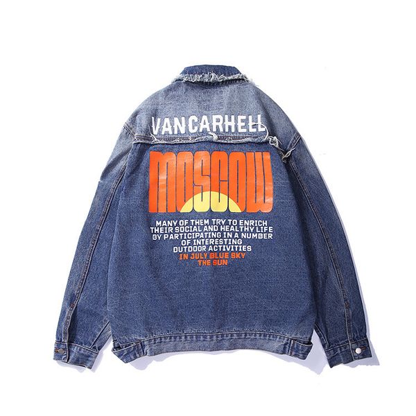 

heavyweight кнопка вниз жан куртка hip проблемные пальто для мужчин, Black;brown