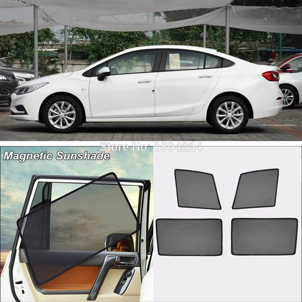 

car full side windows magnetic sun shade uv protection ray blocking mesh visor for cruze sedan 2013-2016