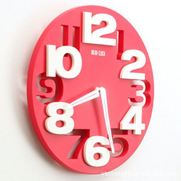 

dimension three-dimensional digital mute mechanism european originality fashion classic rome will wall clock