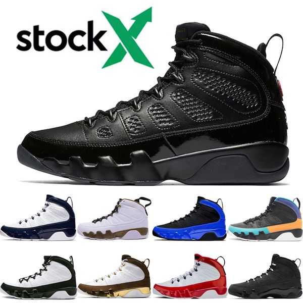 

9 9s basketball shoes men bred gym red og space jam black royal blue anthracite mens athletics sport shoes size 40-47