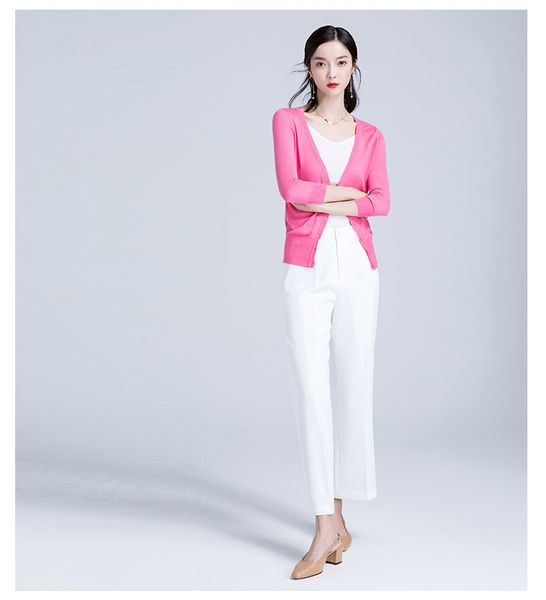 

shengyujin knitted cardigan sweater 2018 autumn women simple solid straight bottom wearing sweater fashion cardigan for female, White
