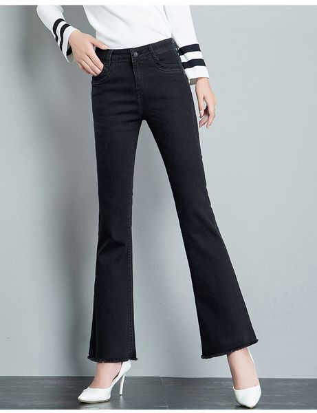 

black black micro flared jeans, Blue