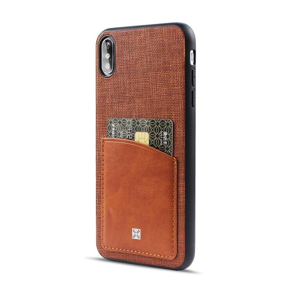 

for iphone xr xs max 6 7 8 x plus business cloth card pocket phone case two in one hard cell phone case