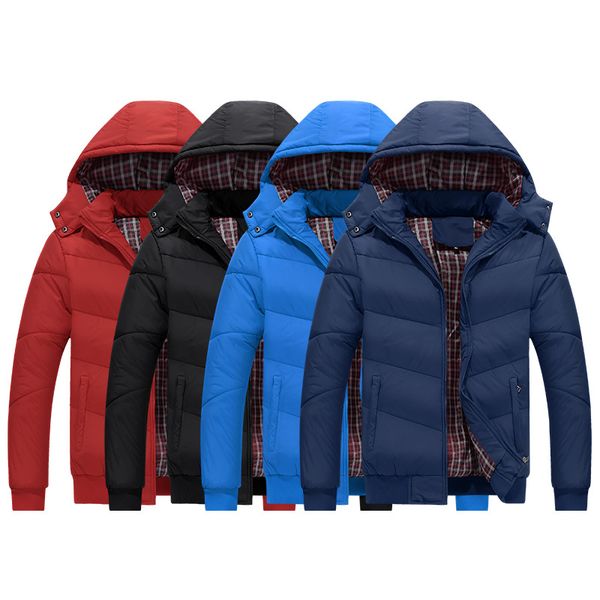 

nianjeep winter jacket men men's coat winter brand man clothes casacos masculino thick puls size 5xl black red navy blue, Black;brown