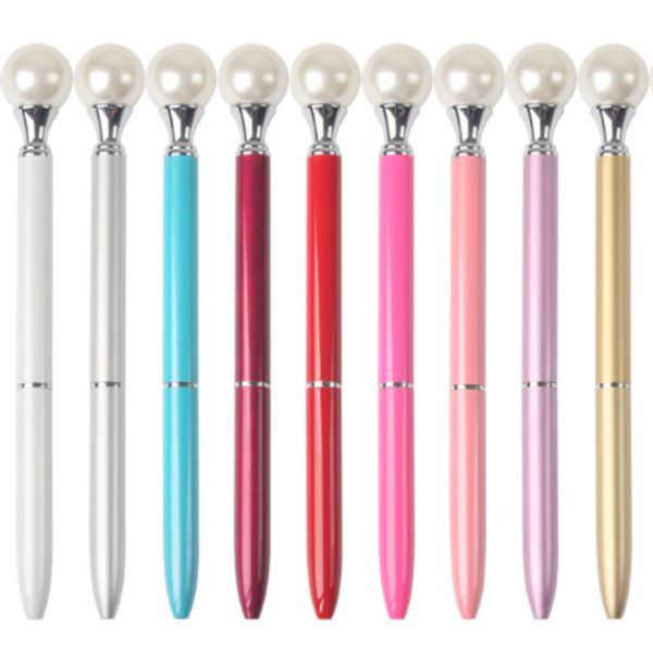 

pearl ball pens ballpen fashion girl big pearl ballpoint pens pens school stationery office supplies dhl, Blue;orange