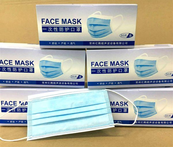 

3 layer disposable protective face mouth masks anti influenza bacterial facial dust-proof safety masks on sale
