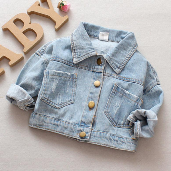 

denim jacket children kids fashion cowboy coat casual for boys girls autumn winter outerwear baby casual jean coats, Blue;gray