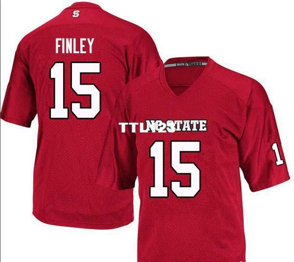 

мужчины несоответствия состояния волчья стая райан финли #15 реальный полный размер вышивки колледжа джерси s-4xl черный или пользовательски, Black;red