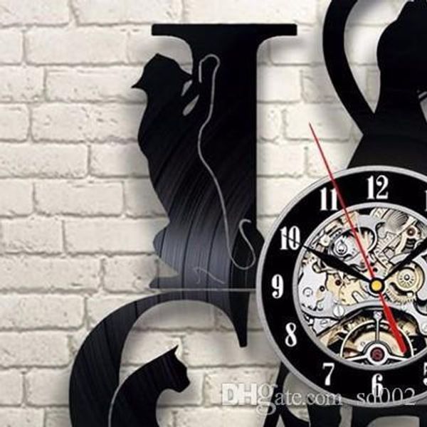 

clock 3d винилов плаинок плаикового black i love cat оѬма наенн а мђлилм 