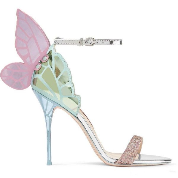 

new sophia webster butterfly wings women high heels sandals summer shoes wedding prom party pumps, Black