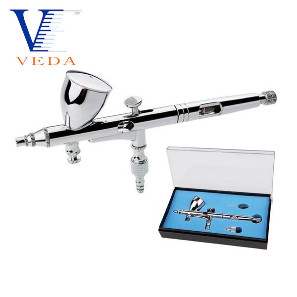 

0.2mm nozzle airbrush 9cc dual action trigger spray gun gravity feed air brush for makeup nail body tattoos painting cake models