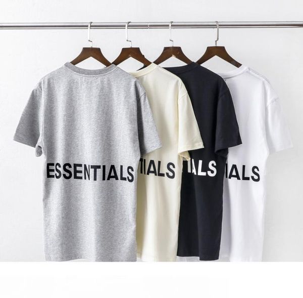 

mens designer tshirt hiphop fog double-track base shirt essentials printed lettered t-shirt short sleeve fashion asian size, White;black